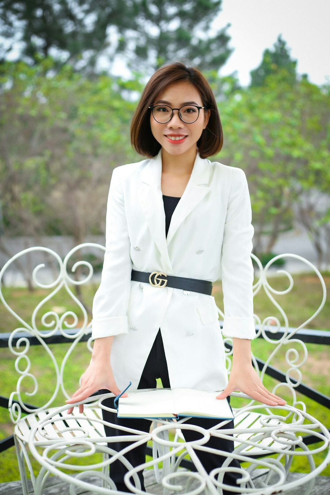 Studio portrait of a European businesswoman consultant
